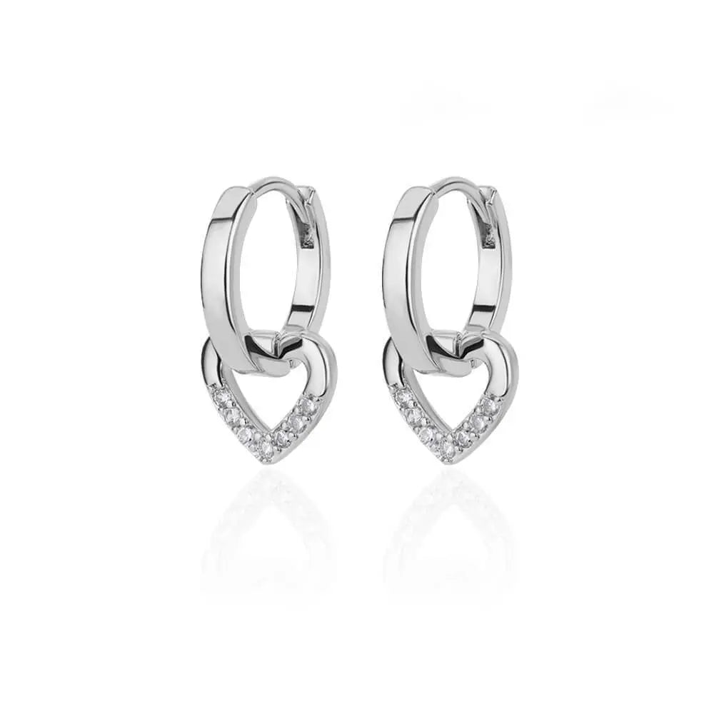 Elegant Minimalist Love Design Zircon Earrings My Store  12.65