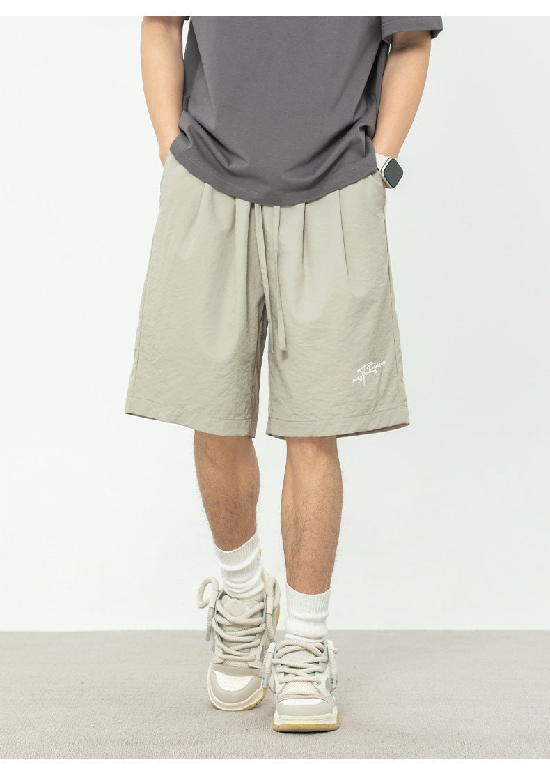 Men’s Casual Shorts - Textured Pleated Loose My Store 