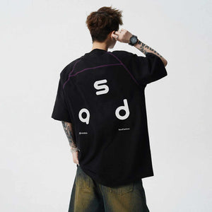 Men’s Cotton T-Shirt - Letter Print Short Sleeve My Store 
