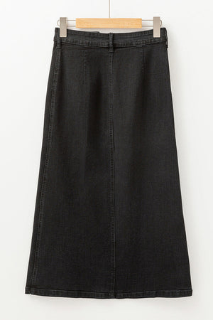 Women’s Midi Dress - Button Slit Denim Style My Store 