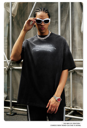 Men’s Retro T-Shirt - Washed Oversized Loose My Store 