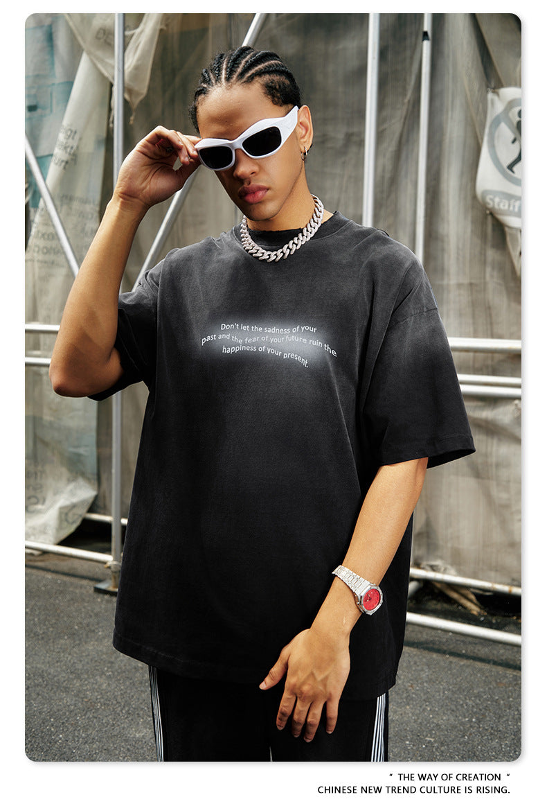 Men’s Retro T-Shirt - Washed Oversized Loose My Store 