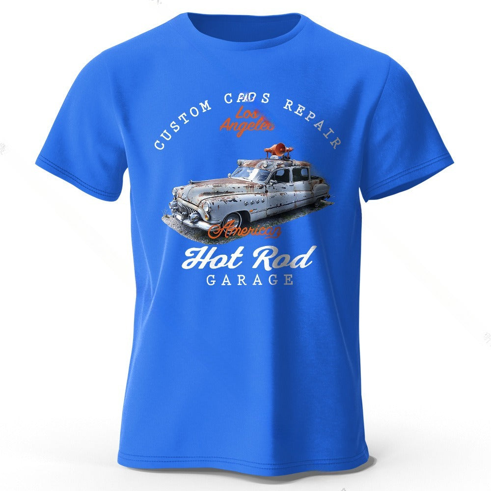 Unisex Car Club T-Shirt - Patch Print Casual My Store  22.24