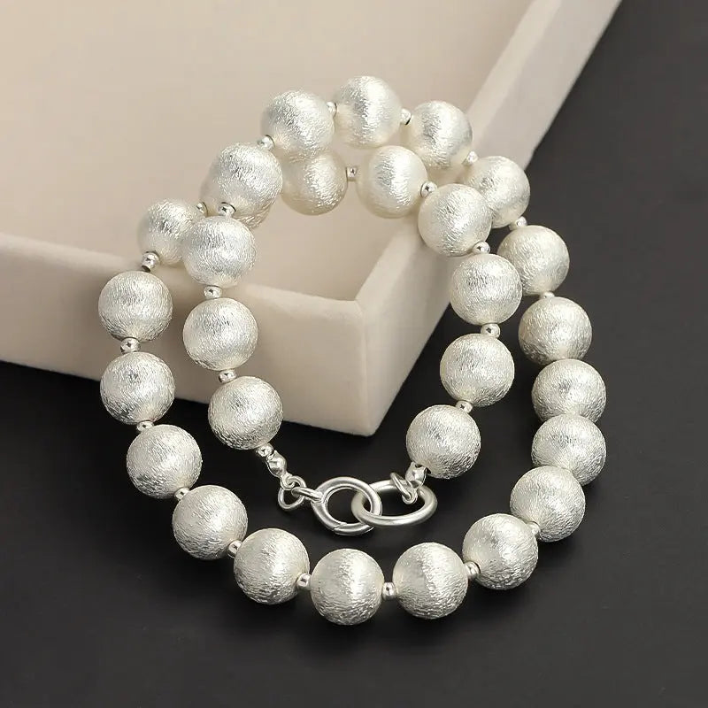 Niche Heavy Industry Brushed Ball Necklace My Store  25.31