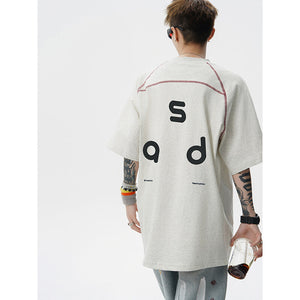 Men’s Cotton T-Shirt - Letter Print Short Sleeve My Store  58.49
