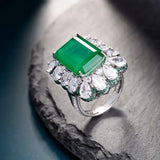 Frosty Sterling Silver Emerald Ring My Store  86.06