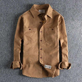 Back Embroidered Striped Long - Sleeved Shirt - MRC STORETopMy StoreBack Embroidered Striped Long - Sleeved Shirt - MRC STOREMRC STORECJDS190612615OLKhaki2XL