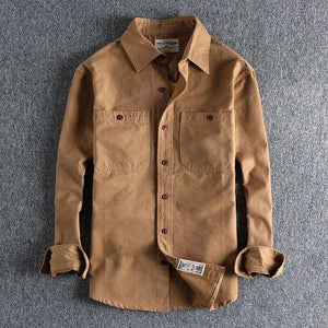 Back Embroidered Striped Long - Sleeved Shirt - MRC STORETopMy StoreBack Embroidered Striped Long - Sleeved Shirt - MRC STOREMRC STORECJDS190612615OLKhaki2XL