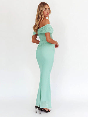 Backless Dress - Off - Shoulder Sheath - MRC STOREDressMy StoreWomen’s Backless Dress - Off - Shoulder Sheath My Store MRC STORECJLY235222103CXLight GreenL