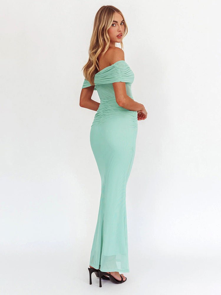 Backless Dress - Off - Shoulder Sheath - MRC STOREDressMy StoreWomen’s Backless Dress - Off - Shoulder Sheath My Store MRC STORECJLY235222103CXLight GreenL