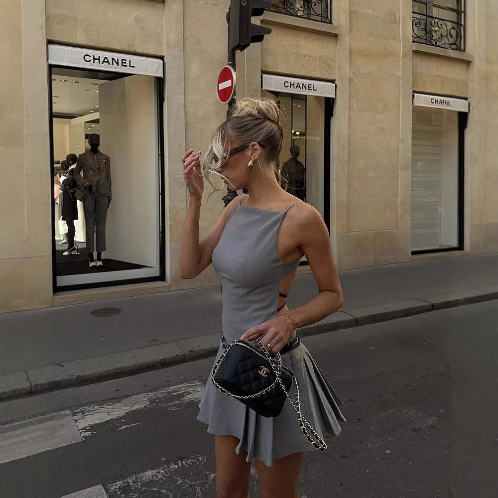 Backless Dress - Pleated A - Line Sling - MRC STOREDressMy StoreWomen’s Backless Dress - Pleated A - Line Sling My Store  29.47MRC STORECJLY235931003CXPicture ColorL