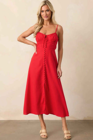 Backless Strappy Slim - Fit Midi Dress - MRC STOREDressMRC STOREBackless Strappy Slim - Fit Midi DressMRC STORECJLY262157908HSRedL