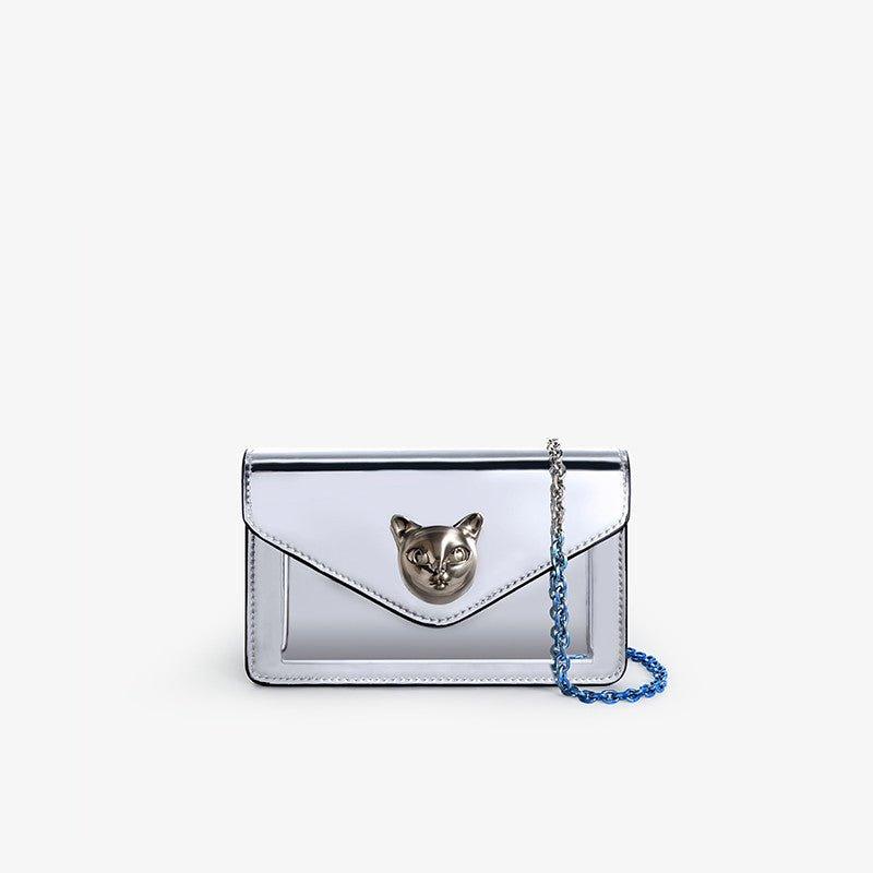 BAFELLI MINI Chain Crossbody Bag – Luxury Silver Designer Cat Brand Genuine Leather Bag - MRC STOREAccessoriesMy StoreBAFELLI MINI Chain Crossbody Bag – Luxury Silver Designer Cat Brand Genuine Leather BagMRC STORECJNS154262501AZSilver