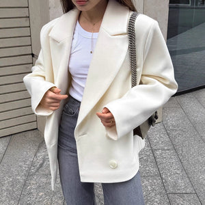 Niche Design Casual White Small Suit Jacket MRC STORE  50.00