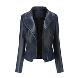 Slim Fit PU Leather Coat My Store  48.11