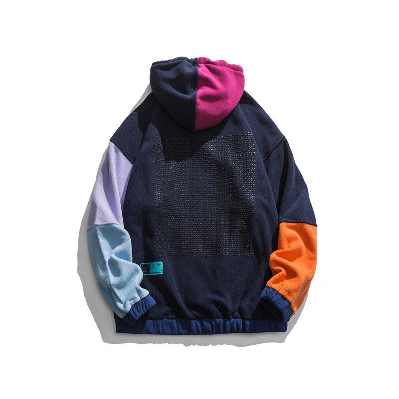 Fashion Brand Retro Multicolor Personalized Hooded Sweater - MRC STORE