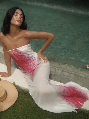Women’s Chiffon Dress - Off-Shoulder Tube Long My Store 