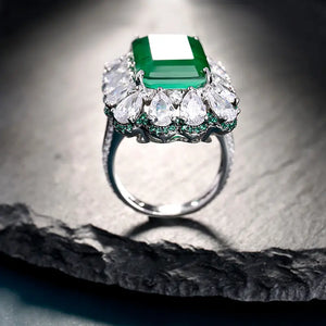 Frosty Sterling Silver Emerald Ring My Store 