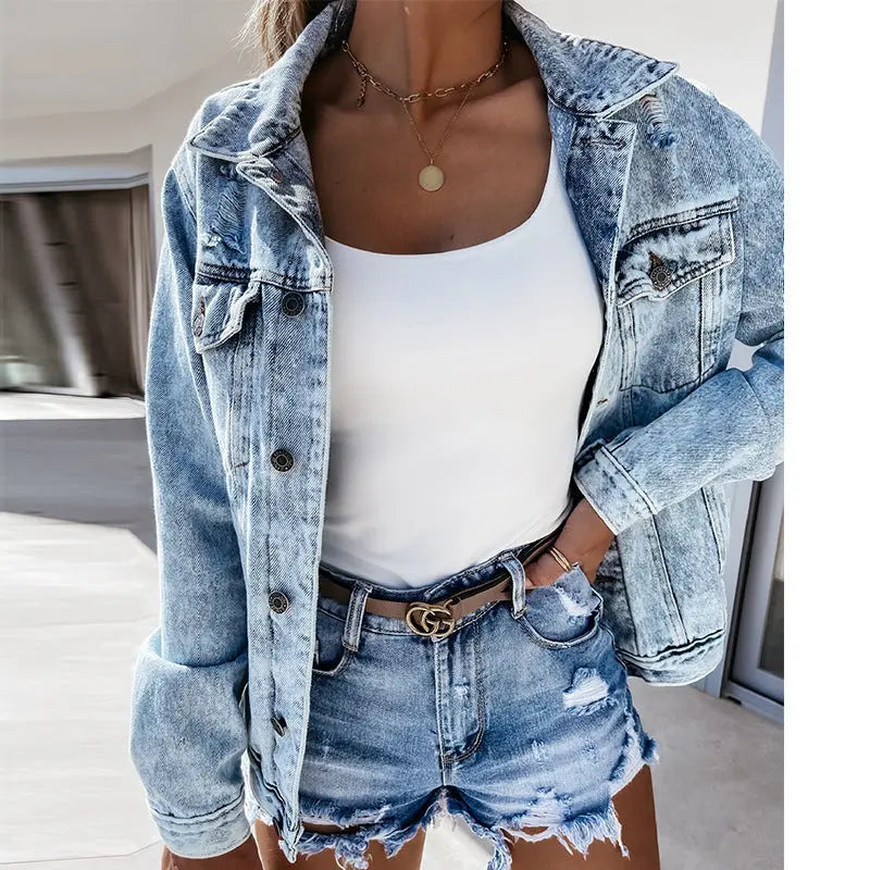 Ripped Denim Shorts My Store 