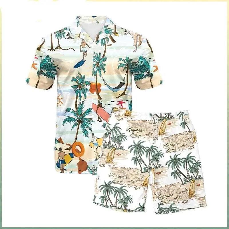 Beach Travel Printed Shorts Set - MRC STORE