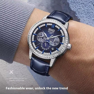 Bexei 9157 Luxury Men’s Watch – Blue Crystal Bezel, 5ATM Waterproof - MRC STOREAccessoriesMy StoreBEXEI 9157 Luxury Men's Watch – Blue Crystal Bezel, 46 Zircons, 5ATM Waterproof - MRC STOREMRC STORECJJX228254501AZBlue