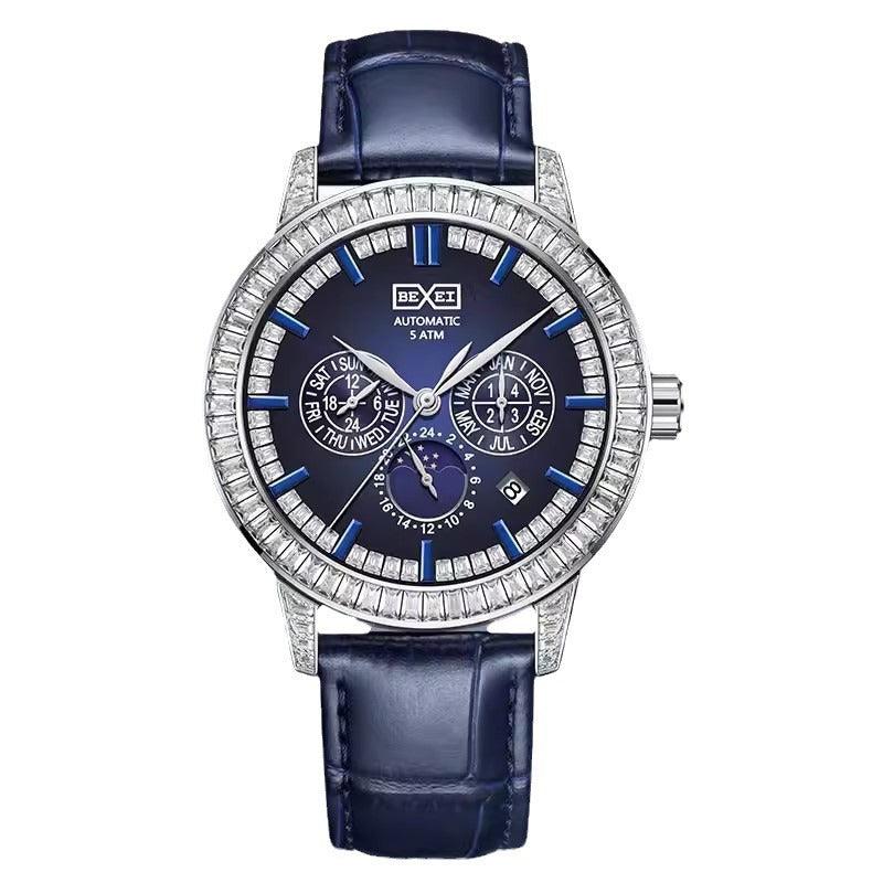 Bexei 9157 Luxury Men’s Watch – Blue Crystal Bezel, 5ATM Waterproof - MRC STOREAccessoriesMy StoreBEXEI 9157 Luxury Men's Watch – Blue Crystal Bezel, 46 Zircons, 5ATM Waterproof - MRC STOREMRC STORECJJX228254501AZBlue