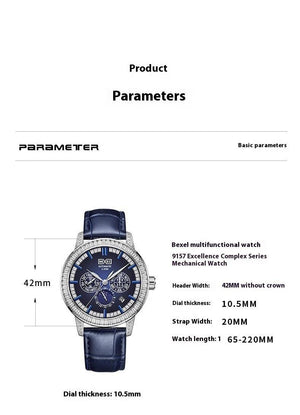 Bexei 9157 Luxury Men’s Watch – Blue Crystal Bezel, 5ATM Waterproof - MRC STOREAccessoriesMy StoreBEXEI 9157 Luxury Men's Watch – Blue Crystal Bezel, 46 Zircons, 5ATM Waterproof - MRC STOREMRC STORECJJX228254501AZBlue