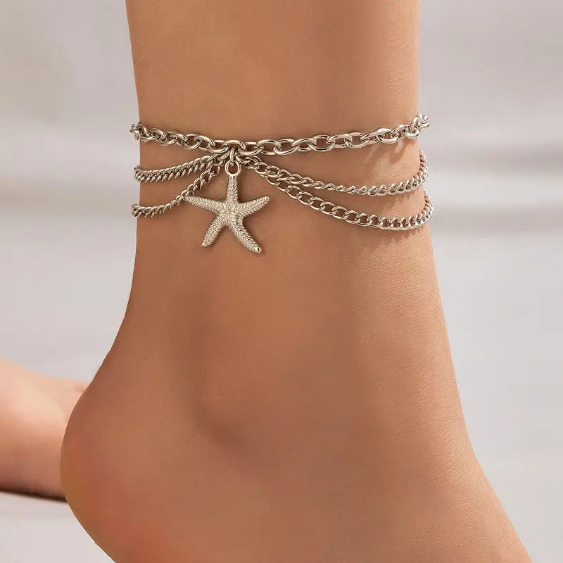 Gold Heart shaped Chain Anklet My Store  10.01