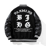 Bomber Jacket – Cotton - Padded Thickened Woolen Coat - MRC STOREJacketsMRC STOREBlack varsity jacket with white lettering on a white backgroundMRC STORECJXZ254743204DWBlack With Cotton Lining2XL