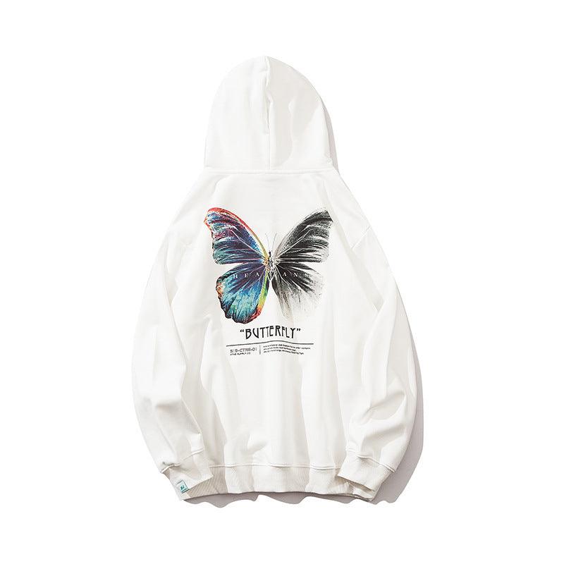 Butterfly Print Cotton Hoodie - MRC STORETopMy StoreButterfly Print Cotton Hoodie My StoreMRC STORECJNSWTWY02886 - White - L - Q1 pcWhiteL