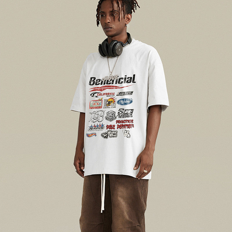 Men’s Oversized T-Shirt - Cartoon Washed Print My Store 