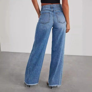 Loose Wide leg Denim Jeans - MRC STORE