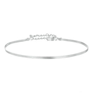 S925 Sterling Silver Snake Bone Anklet – Glossy Thin Anklet for Women - MRC STORE