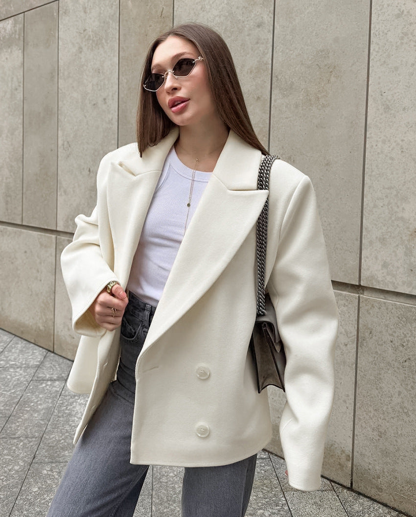 Niche Design Casual White Small Suit Jacket MRC STORE 