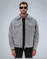 Men’s Fur Zipper Big Pocket Jacket Coat – Warm Winter Streetwear My Store  72.00