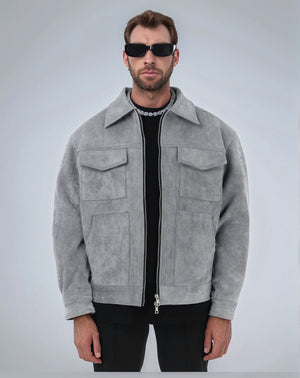 Men’s Fur Zipper Big Pocket Jacket Coat – Warm Winter Streetwear My Store  72.00