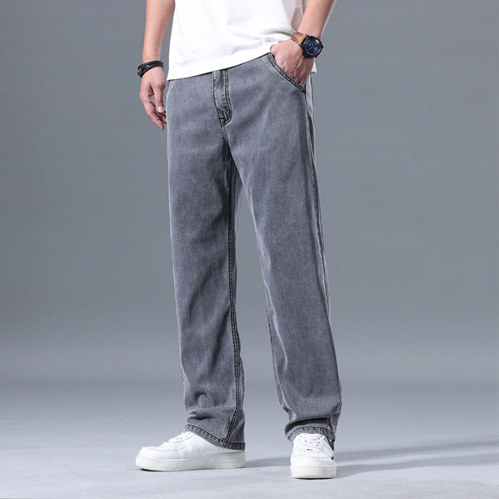 Men’s Lyocell Jeans - Loose Straight Casual My Store 