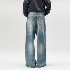 Men’s Loose Jeans - Splash-Ink Washed Style My Store 