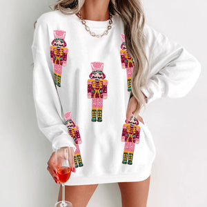 Christmas Sequin Anime Round Neck Sweatshirt MRC Store 