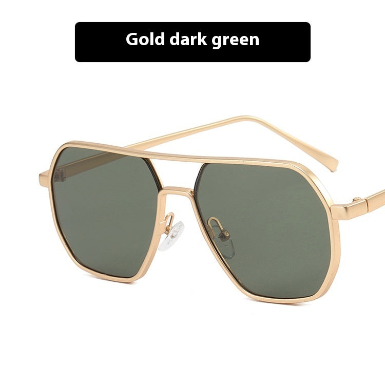 Men’s UV Sunglasses - Double Beam Gold Gray My Store  14.95