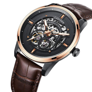 Cadisen 8161 Luxury Men's Mechanical Watch – Luminous Automatic Skeleton with Leather Band - MRC STOREAccessoriesMy StoreCadisen 8161 Luxury Men's Mechanical Watch – Luminous Automatic Skeleton with Leather Band My StoreMRC STORECJZBNSJX00637 - Rose shell black surfaceRose shell black surface