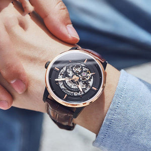 Cadisen 8161 Luxury Men's Mechanical Watch – Luminous Automatic Skeleton with Leather Band - MRC STOREAccessoriesMy StoreCadisen 8161 Luxury Men's Mechanical Watch – Luminous Automatic Skeleton with Leather Band My StoreMRC STORECJZBNSJX00637 - Rose shell black surfaceRose shell black surface