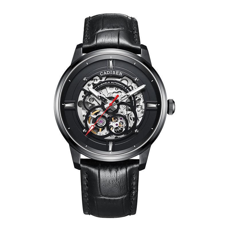 Cadisen 8161 Luxury Men's Mechanical Watch – Luminous Automatic Skeleton with Leather Band - MRC STOREAccessoriesMy StoreCadisen 8161 Luxury Men's Mechanical Watch – Luminous Automatic Skeleton with Leather Band My StoreMRC STORECJZBNSJX00637 - Black shell black faceBlack shell black face