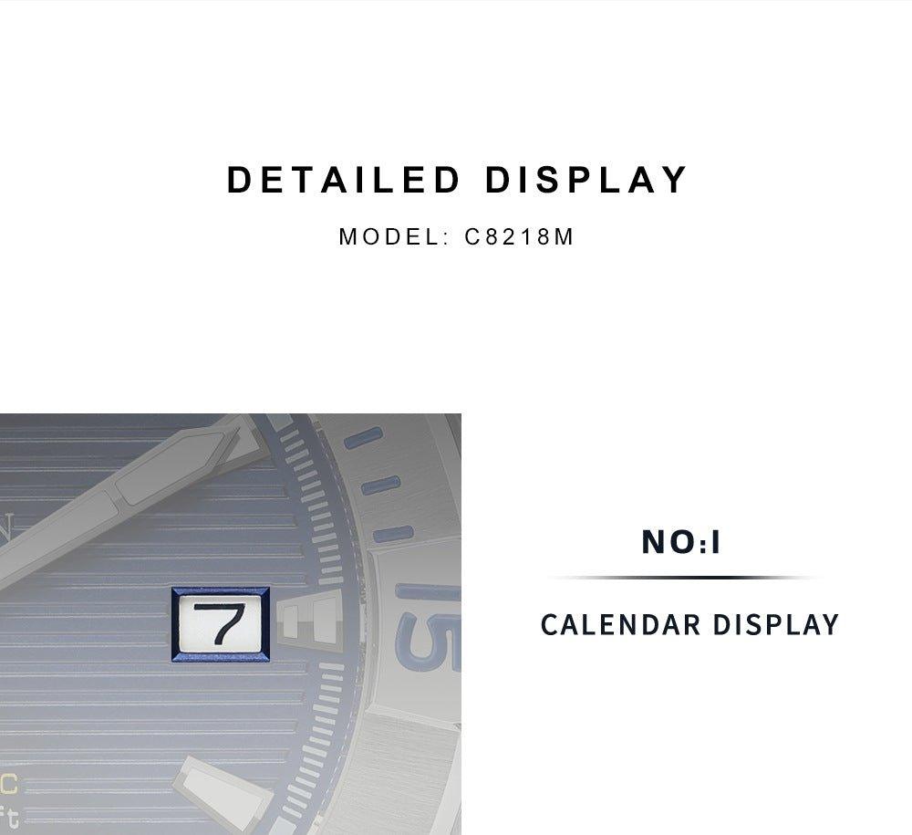 Cadisen C8218M Men’s Mechanical Watch – NH35 Automatic, 200M Waterproof - MRC STOREAccessoriesMy StoreCADISEN Model C8218M new top brand sports men mechanical watches luxury automatic NH35 watch men's stainless steel 200M waterproof watch - MRC STOREMRC STORECJJX206994802BYWhite Shell And White Surface