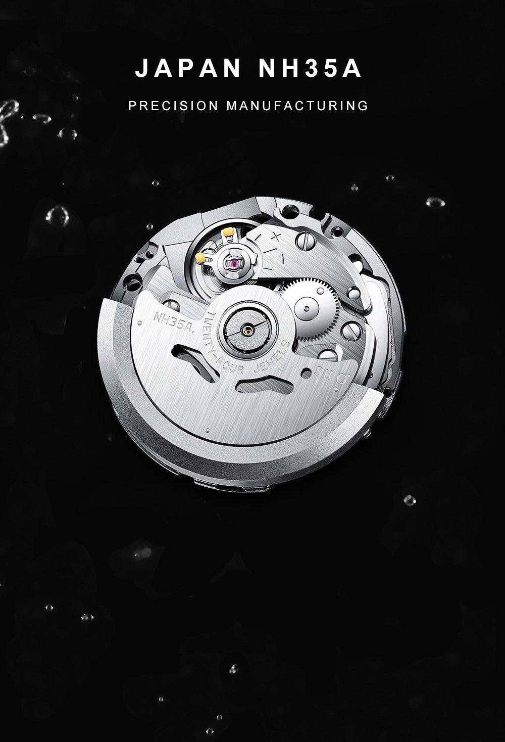 Cadisen C8218M Men’s Mechanical Watch – NH35 Automatic, 200M Waterproof - MRC STOREAccessoriesMy StoreCADISEN Model C8218M new top brand sports men mechanical watches luxury automatic NH35 watch men's stainless steel 200M waterproof watch - MRC STOREMRC STORECJJX206994802BYWhite Shell And White Surface