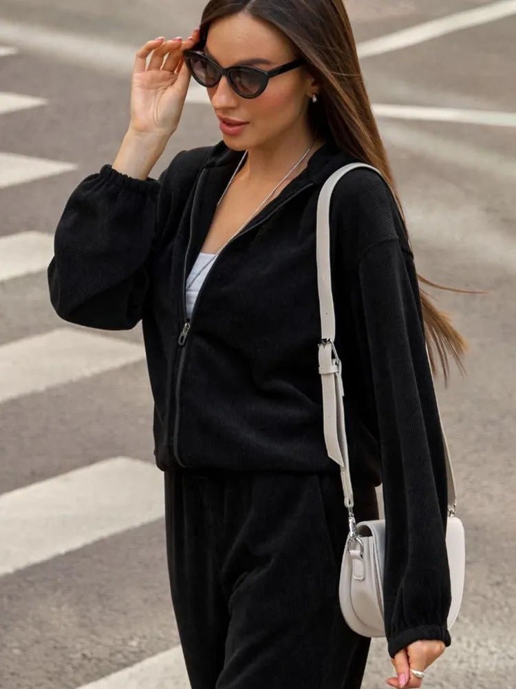 Cardigan Sweater - Hooded Elastic Fit - MRC STOREsetMRC STOREWomen’s Cardigan Sweater - Hooded Elastic Fit My Store  40.11MRC STORECJLS242905207GTBlackL