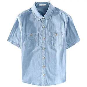 Casual Denim Shirt - MRC STOREshirtMy StoreCasual Denim ShirtMRC STORECJDS199949004DWLight Blue2XL