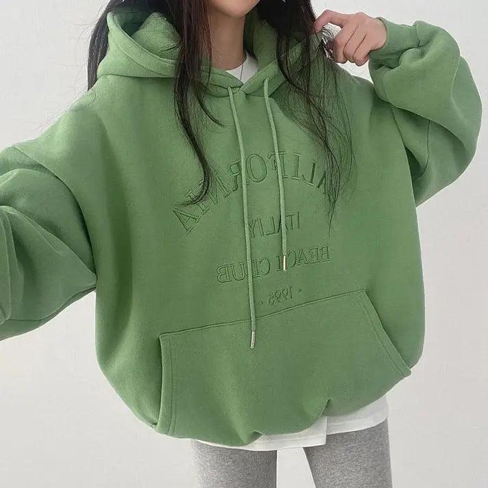 Casual Lettered Hoodie - MRC STORETopMy StoreCasual Lettered Hoodie - MRC STOREMRC STORECJWY204638218RIGreen With Fleece LiningL