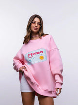 Casual Loose Letter Print Sweatshirt - Effortless Style for Everyday Wear - MRC STORESweaters & HoodiesMy StoreCasual Loose Letter Print Sweatshirt - Effortless Style for Everyday Wear - MRC STOREMRC STORECJWY214724003CXPinkL