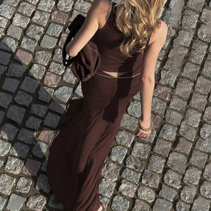 Women’s Vest Skirt Suit - Slim Pleated Set My Store 